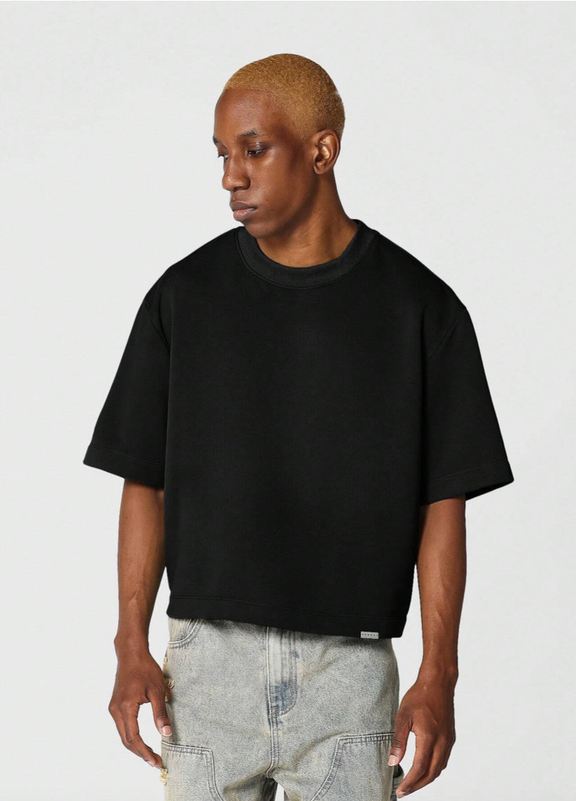 SUMWON クロップフィット プレミアム ヘビーウェイト エッセンシャル Tシャツ
