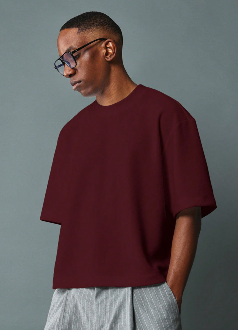 SUMWON CROP FIT TEXTURED SHORT SLEEVE JERSEY TEE