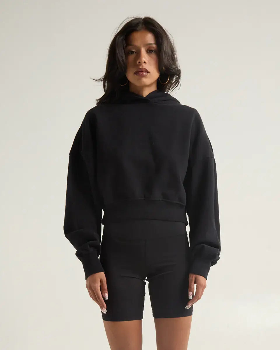 SHAKA WEAR GARMENT DYE CROP HOODIE